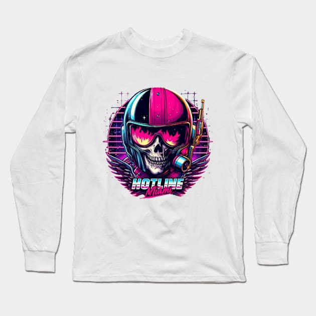 Logo Hotline Miami Biker-For pixel games lovers Long Sleeve T-Shirt by CachoPlayer